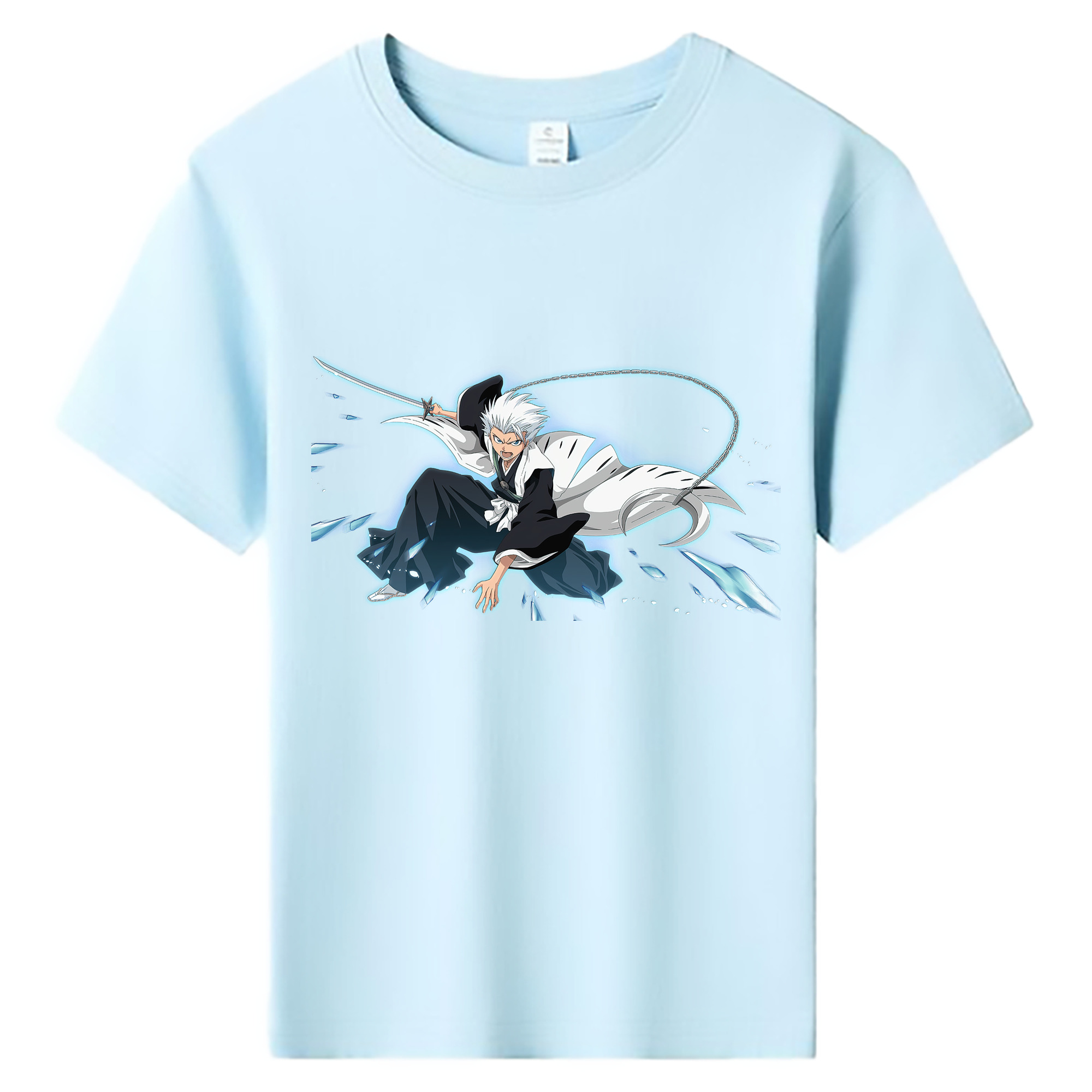 （画像用） ブリーチ 日番谷冬獅郎（ひつがや とうしろう） BLEACH Hitsugaya Toushirou 綿100％キッズTシャツ（フロントプリント）